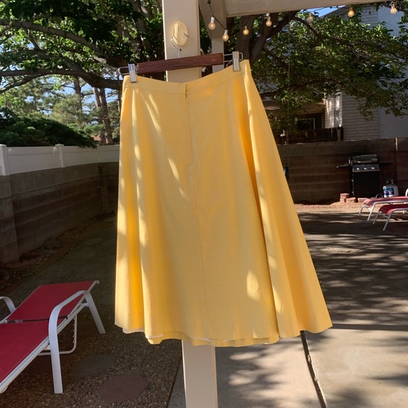 Vivian Chan yellow A-line cotton skirt size M - Picture 2 of 12
